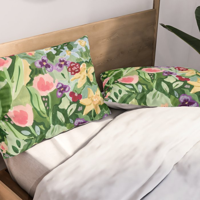 Spring Wildflowers Pillow Sham Gallery Image 2