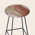 Block print brown bunny Stool Gallery Image 2