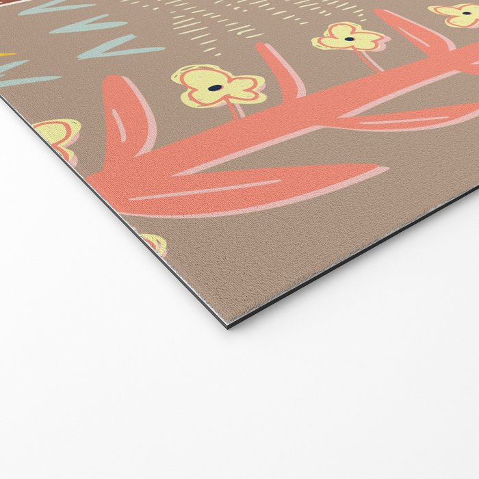 Block print brown bunny Welcome Mat Gallery Image 2