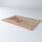 Block print brown bunny Rug Gallery Image 3