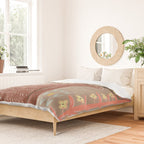 Block print brown bunny Duvet Cover Gallery Image 2