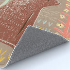 Block print brown bunny Rug Gallery Image 4