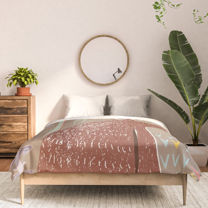 Block print brown bunny Comforter Gallery Image 3