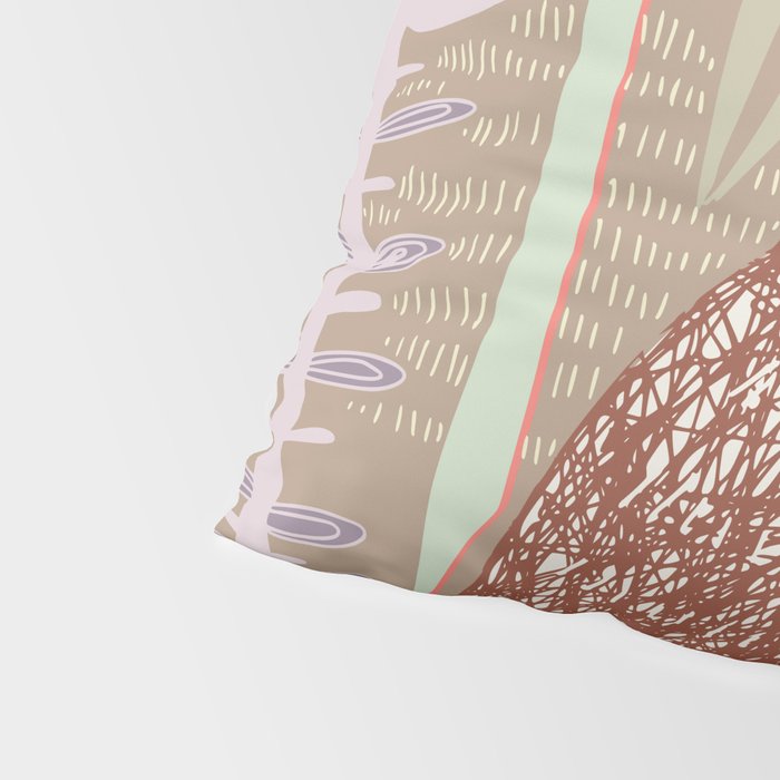 Block print brown bunny Pillow Sham Gallery Image 4