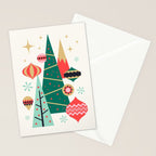 Retro Christmas Card Theme - Plain White Stationery Card Gallery Image 2