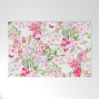 Vintage & Shabby Chic - Pastel Spring Flower Medow Welcome Mat Gallery Image 1