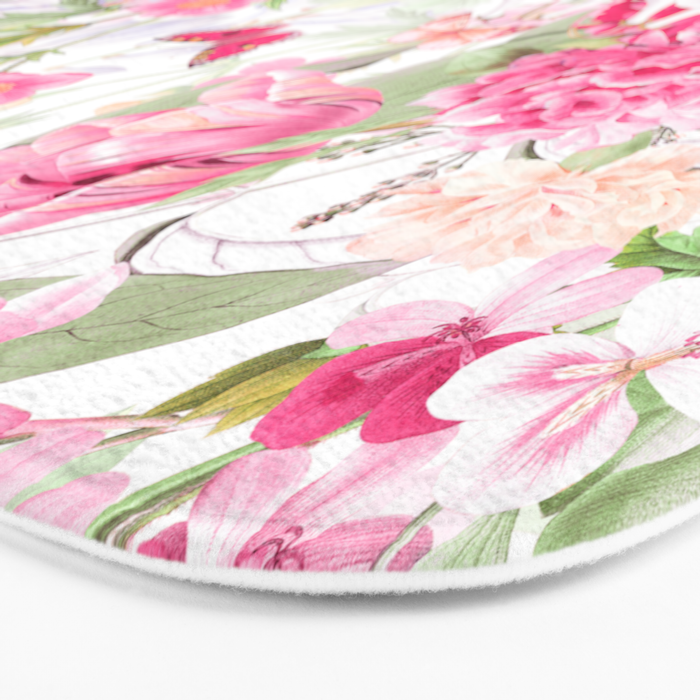 Vintage & Shabby Chic - Pastel Spring Flower Medow Bath Mat Gallery Image 3