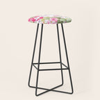 Vintage & Shabby Chic - Pastel Spring Flower Medow Stool Gallery Image 1