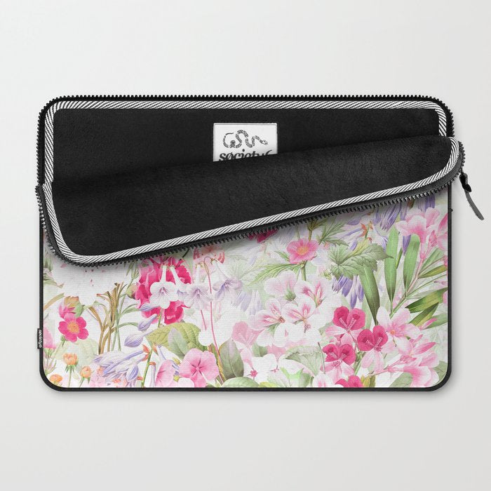Vintage & Shabby Chic - Pastel Spring Flower Medow Laptop Sleeve Gallery Image 2