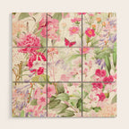 Vintage & Shabby Chic - Pastel Spring Flower Medow Wood Wall Art Gallery Image 1
