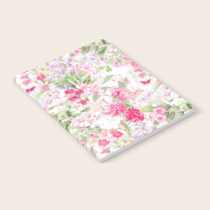 Vintage & Shabby Chic - Pastel Spring Flower Medow Notebook Gallery Image 2