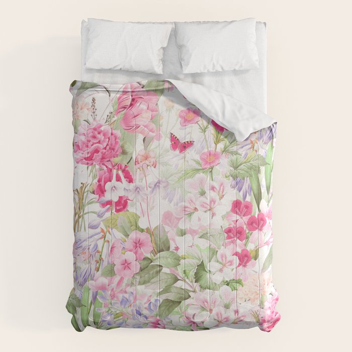 Vintage & Shabby Chic - Pastel Spring Flower Medow Comforter Gallery Image 6
