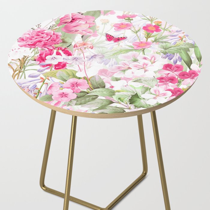 Vintage & Shabby Chic - Pastel Spring Flower Medow Side Table Gallery Image 2