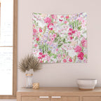 Vintage & Shabby Chic - Pastel Spring Flower Medow Wall Tapestry Gallery Image 2