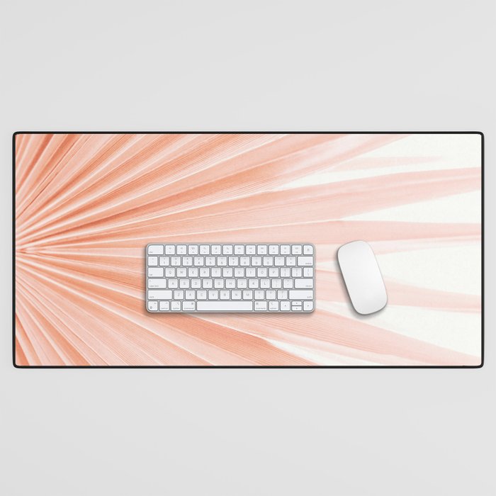 Blush Pink Fan Palm Desk Mat Gallery Image 1