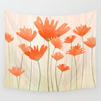 Red Poppy Flower Garden Wall Tapestry Gallery Image 4