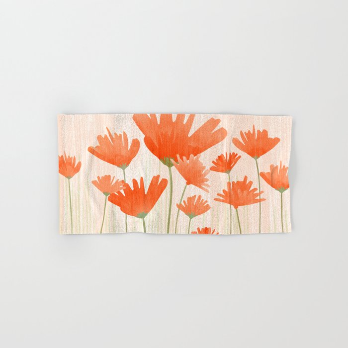 Red Poppy Flower Garden Bath Towel Gallery Image 1