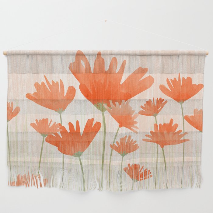 Red Poppy Flower Garden Wall Hanging Gallery Image 1
