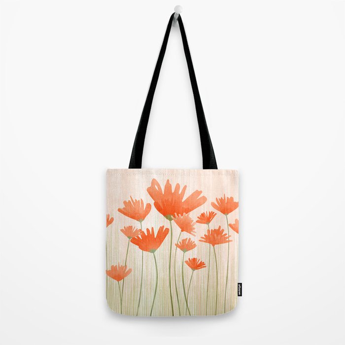 Red Poppy Flower Garden Tote Bag Gallery Image 2