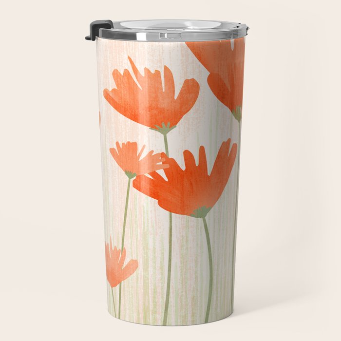 Red Poppy Flower Garden Travel Mug Gallery Image 3