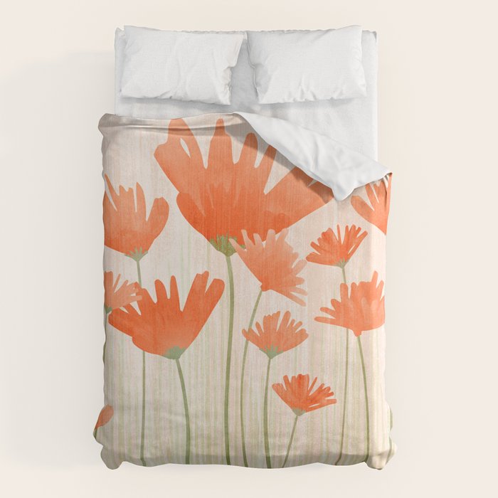 Red Poppy Flower Garden Duvet Cover Gallery Image 6