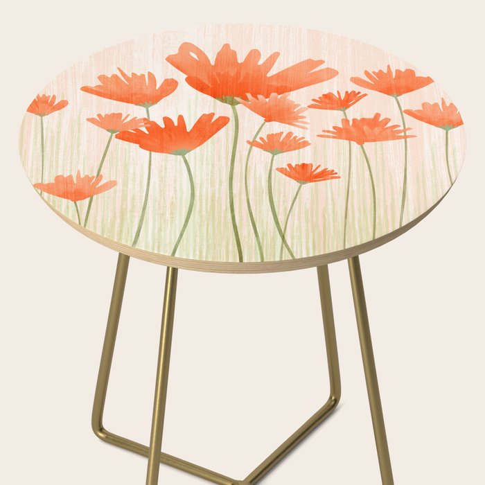 Red Poppy Flower Garden Side Table Gallery Image 2