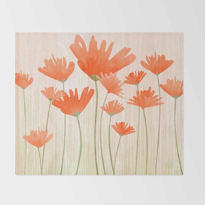 Red Poppy Flower Garden Throw Blanket Gallery Image 2