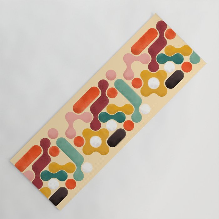 Color pops - mid century style  Yoga Mat Gallery Image 1