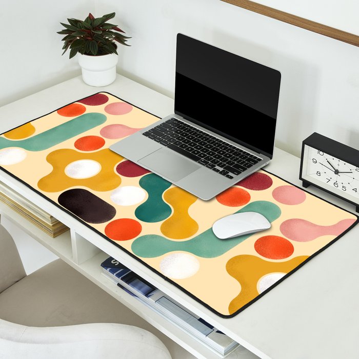 Color pops - mid century style  Desk Mat Gallery Image 2