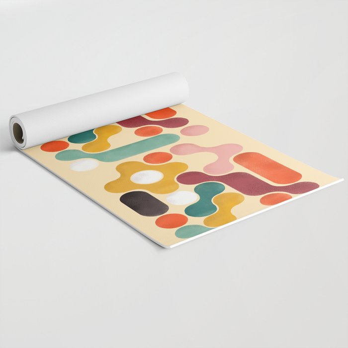 Color pops - mid century style  Yoga Mat Gallery Image 2