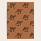 Leopard pattern - terracotta Poster Gallery Image 4