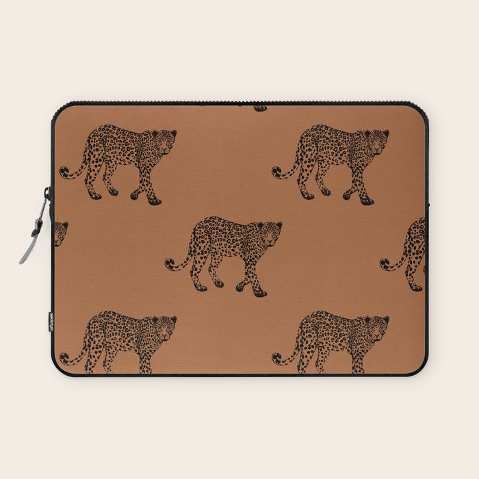 Leopard pattern - terracotta Laptop Sleeve Gallery Image 1