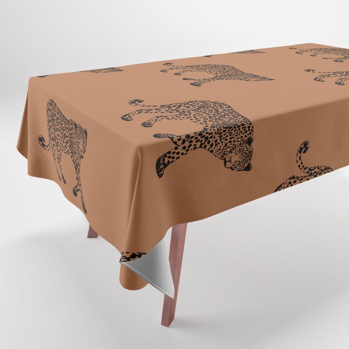 Leopard pattern - terracotta Tablecloth Gallery Image 1
