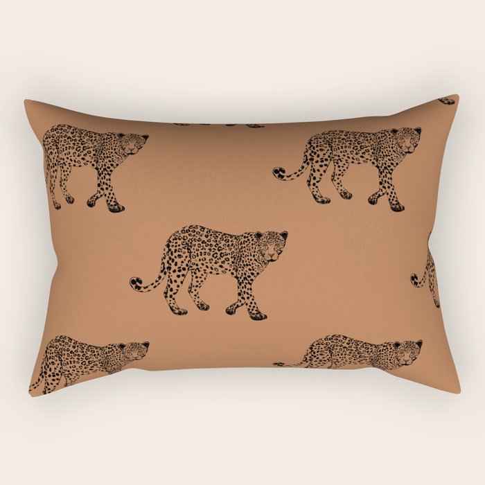 Leopard pattern - terracotta Rectangular Pillow Gallery Image 2