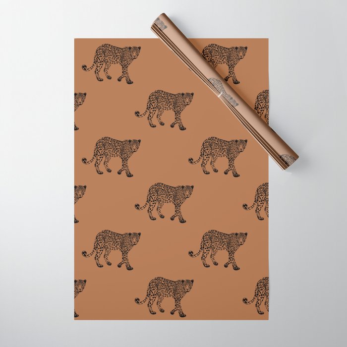 Leopard pattern - terracotta Wrapping Paper Gallery Image 1