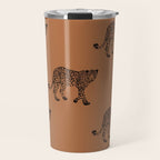 Leopard pattern - terracotta Travel Mug Gallery Image 1