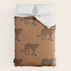 Leopard pattern - terracotta Comforter Gallery Image 6