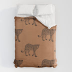 Leopard pattern - terracotta Duvet Cover Gallery Image 6