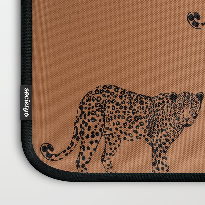 Leopard pattern - terracotta Laptop Sleeve Gallery Image 3