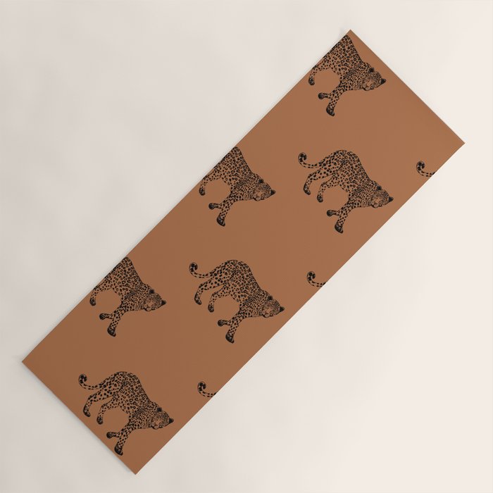 Leopard pattern - terracotta Yoga Mat Gallery Image 1