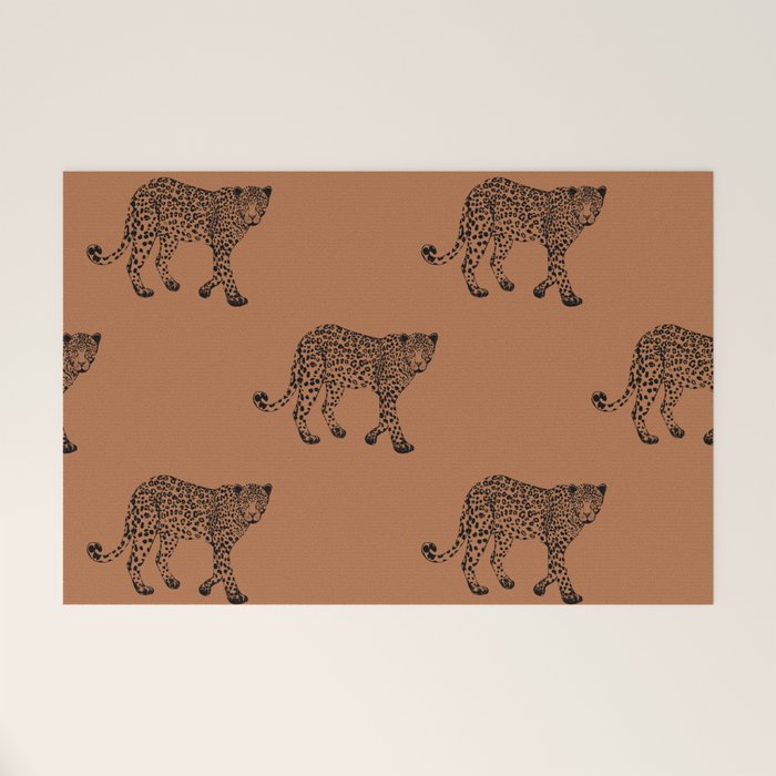Leopard pattern - terracotta Welcome Mat Gallery Image 1