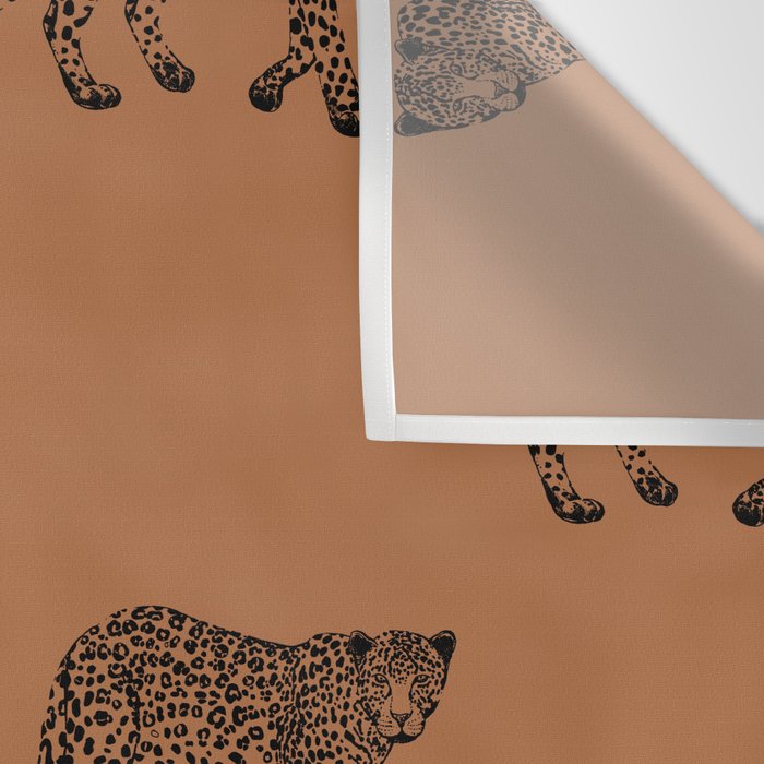 Leopard pattern - terracotta Wall Tapestry Gallery Image 3