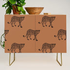 Leopard pattern - terracotta Credenza Gallery Image 1
