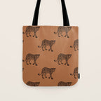 Leopard pattern - terracotta Tote Bag Gallery Image 1
