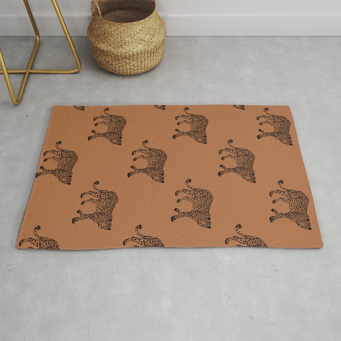 Leopard pattern - terracotta Rug Gallery Image 1