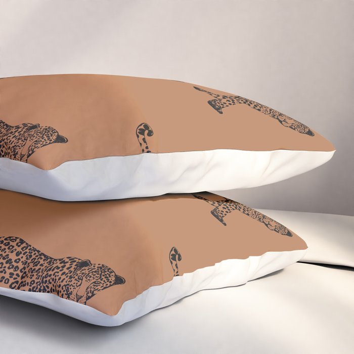 Leopard pattern - terracotta Pillow Sham Gallery Image 3