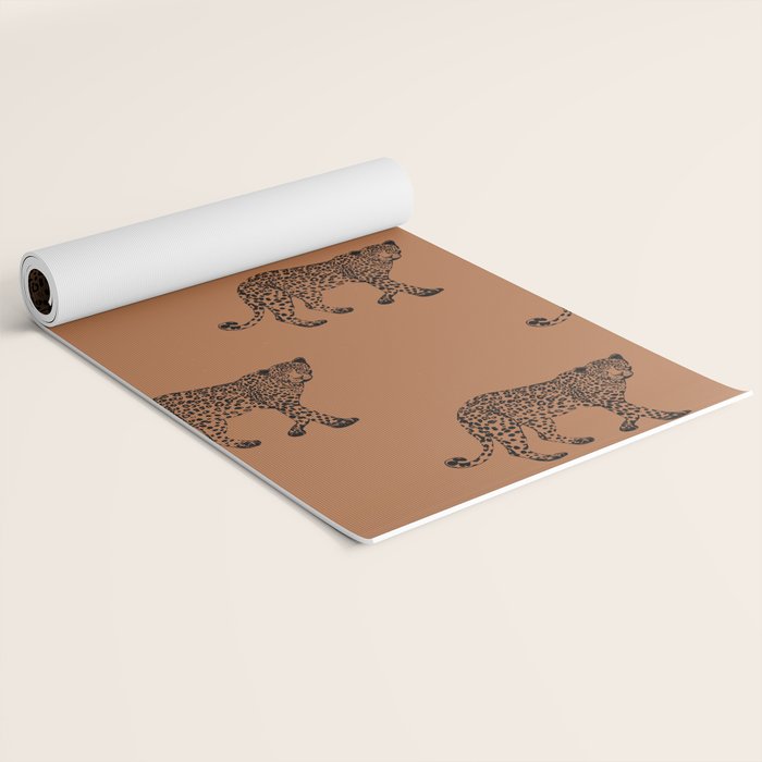 Leopard pattern - terracotta Yoga Mat Gallery Image 2