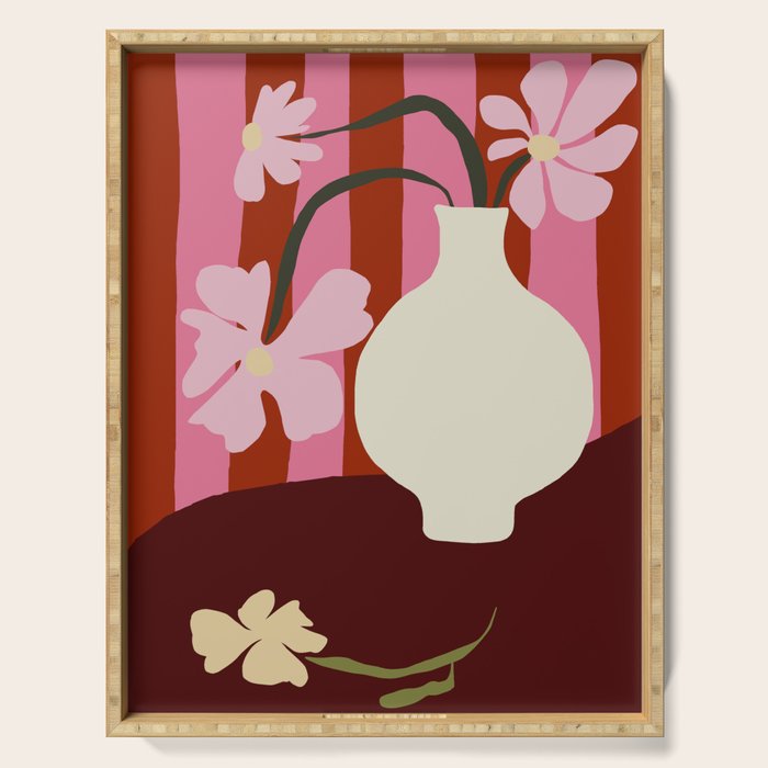 Summer stripped pottery  Serving Tray Gallery Image 1