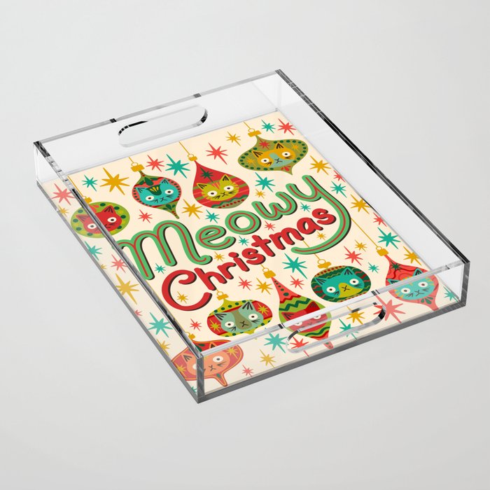 Meowy Christmas Acrylic Tray Gallery Image 1