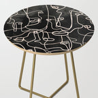abstract line art faces 4 Side Table Gallery Image 2